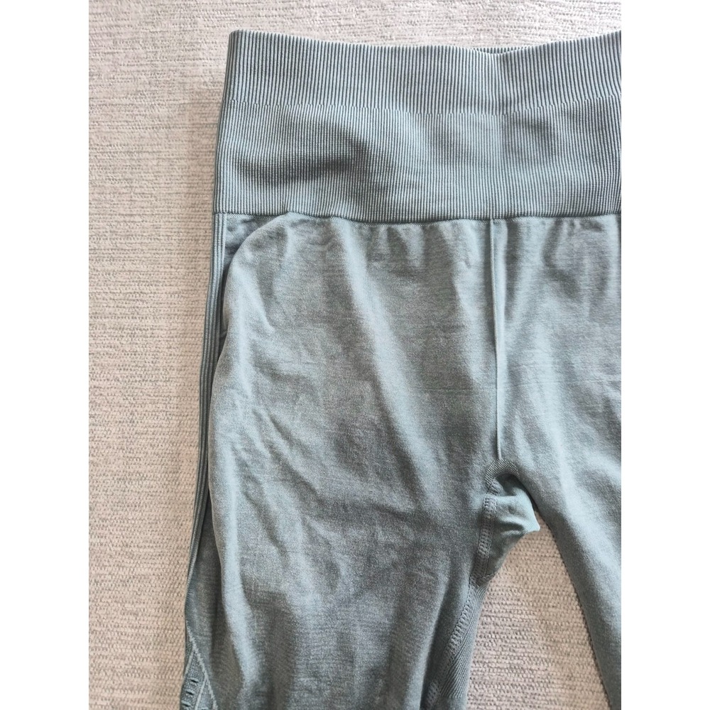 Fabletics High Waisted Seamless Leggings Womens Small Gray Ribbed Texture Detail - Picture 10 of 12